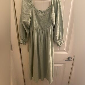 midi green dress